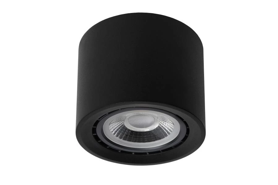 Lucide FEDLER - Plafondspot - Ø 12 cm - LED Dim to warm - GU10 (ES111) - 1x12W 2200K/3000K - Zwart - uitgezet